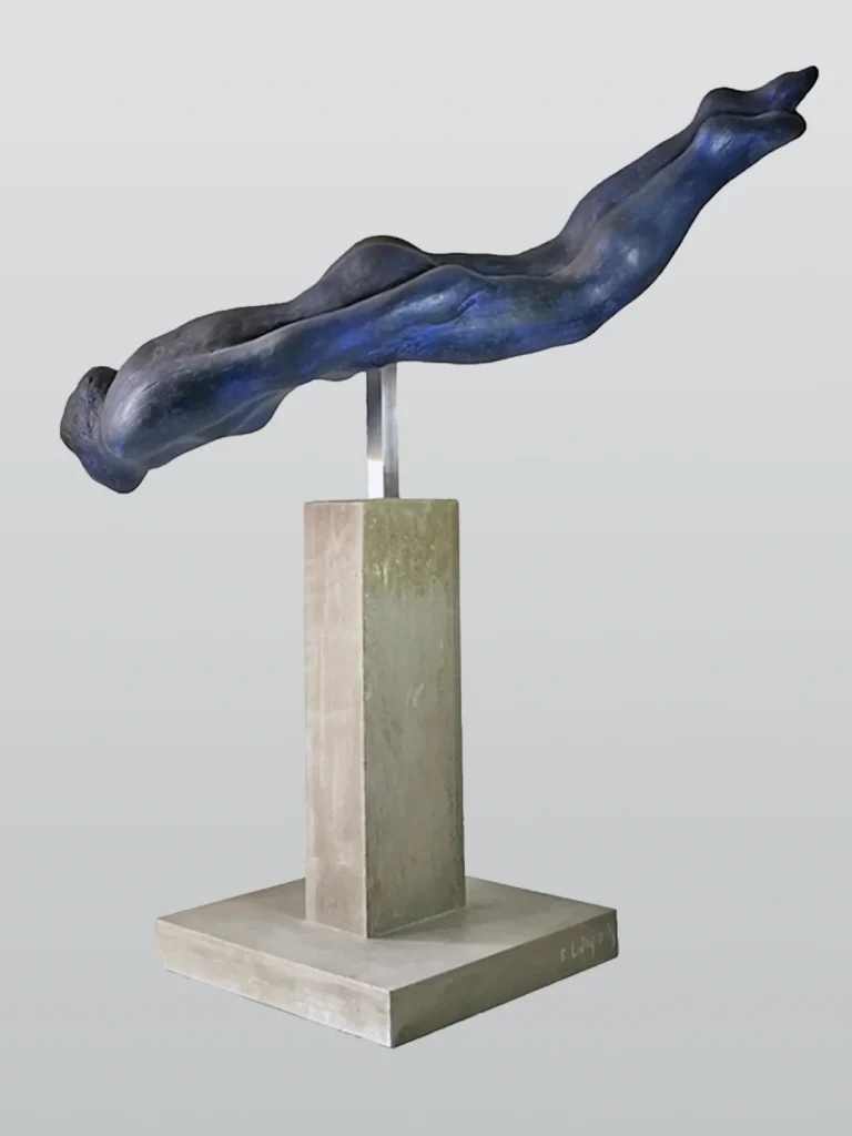 Naïade sur colonne, résine