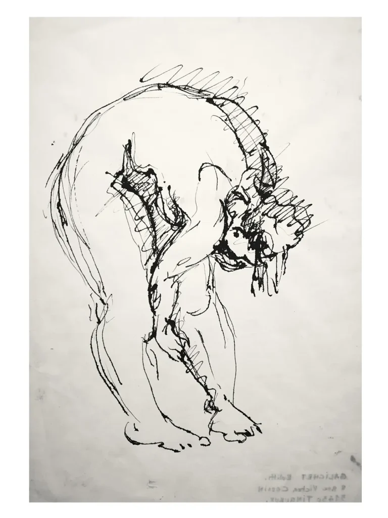 Croquis rapide 1980 beaux-arts de Reims – Edith Lafay, Dessin Croquis rapide 1980 beaux-arts de Reims - Edith Lafay, Dessin