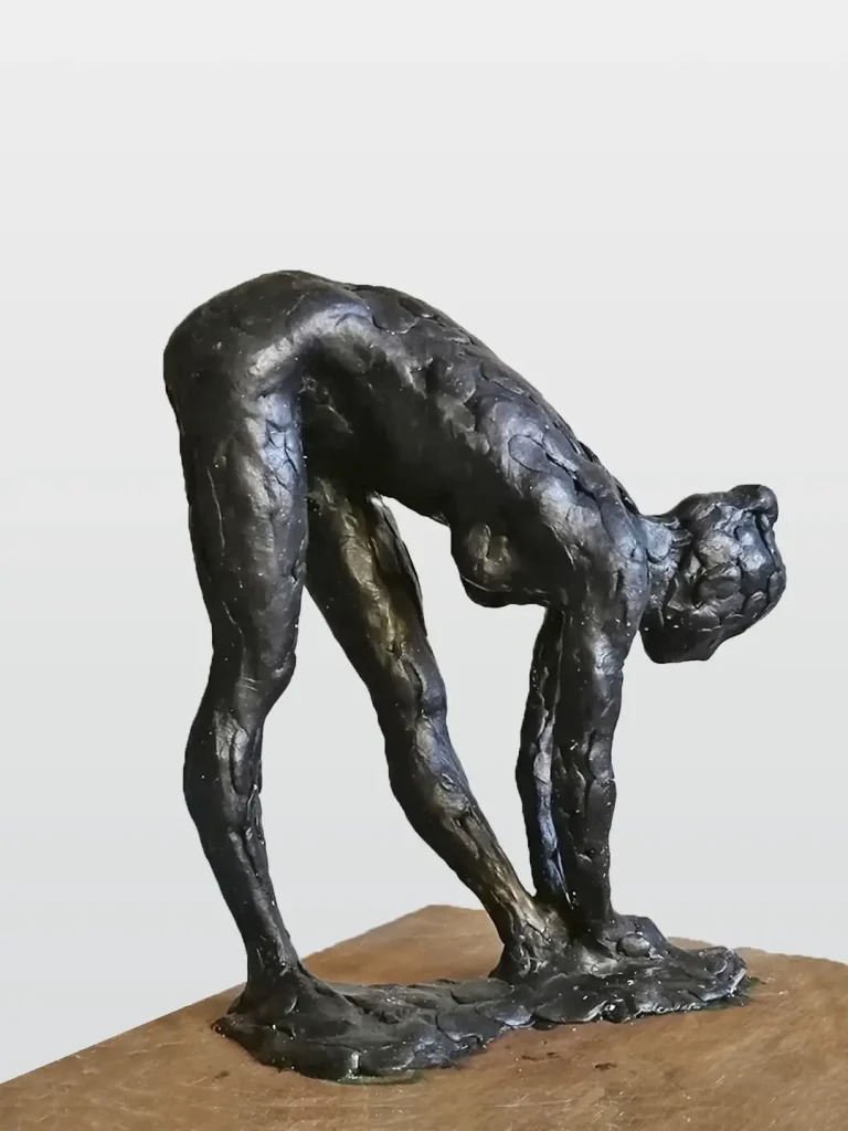 Amandine penchée, cire originale – Edith Lafay sculpture, sur le vif Amandine penchée, cire originale - Edith Lafay sculpture, sur le vif