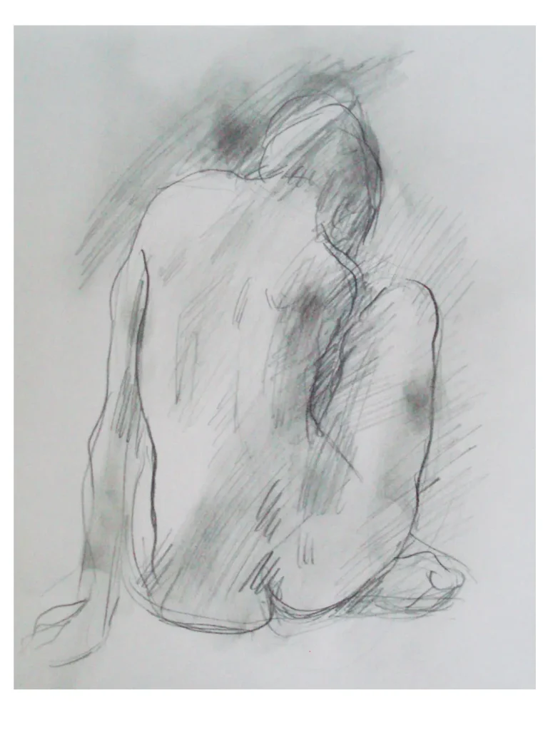 Assise au sol – Edith Lafay, Dessin Assise au sol - Edith Lafay, Dessin
